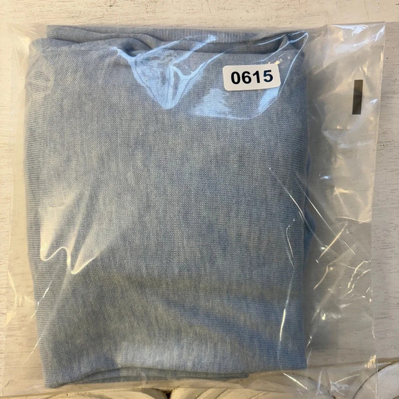 Trouve Blue M Sweater Lightweight Drape Neck Long Sleeve - Picture 6 of 6